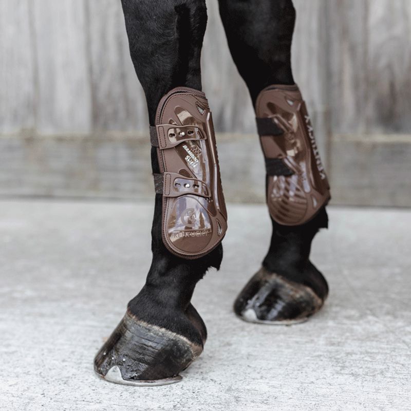 Kentucky Horsewear - Guêtres ouvertes Bamboo Elastic marron | - Ohlala