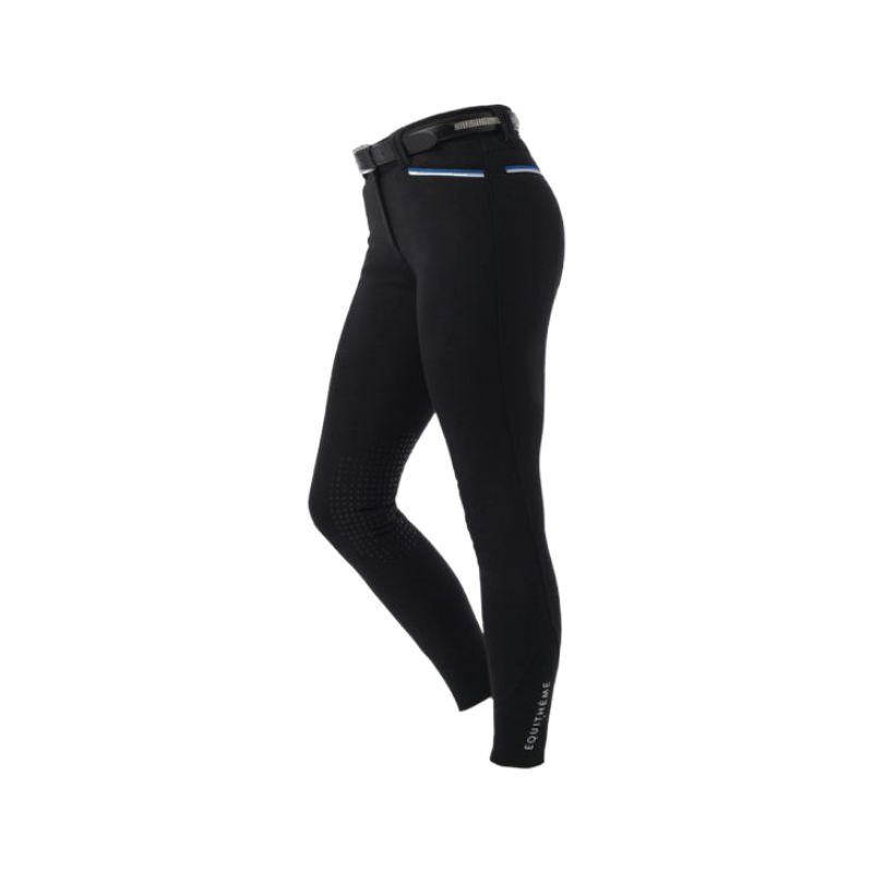 Equithème - Pantalon d'équitation femme grip genoux Lassy noir