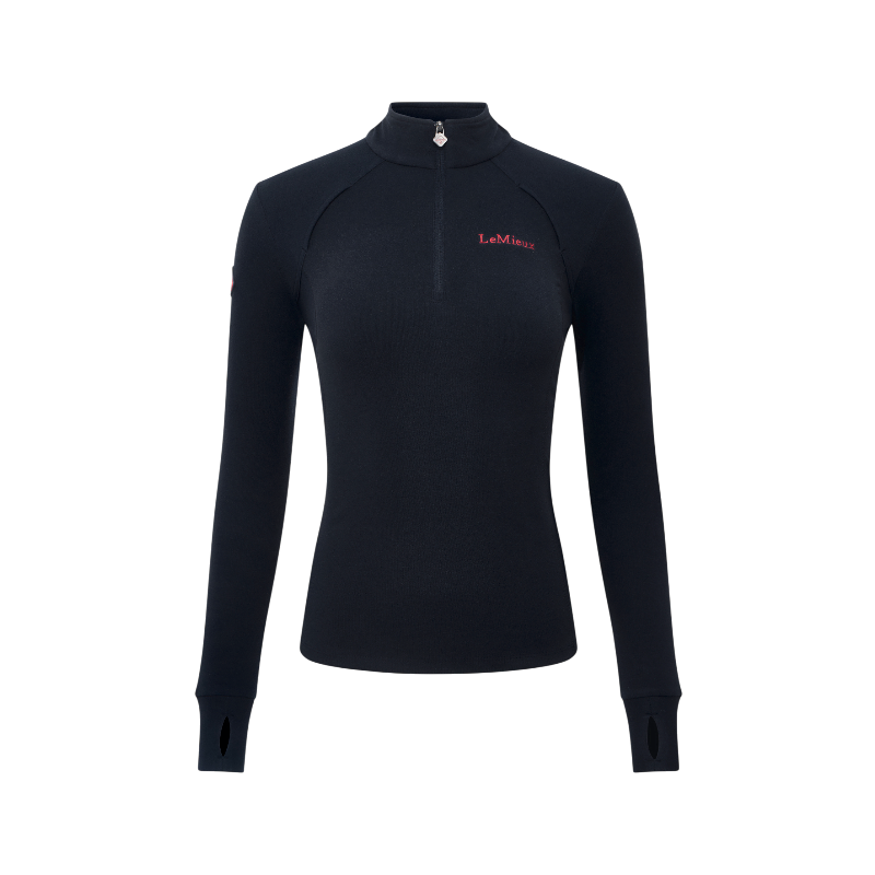 Lemieux - Women's navy Frances zip collar polar base layer 