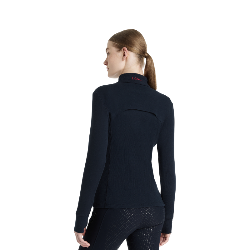 Lemieux - Women's navy Frances zip collar polar base layer 