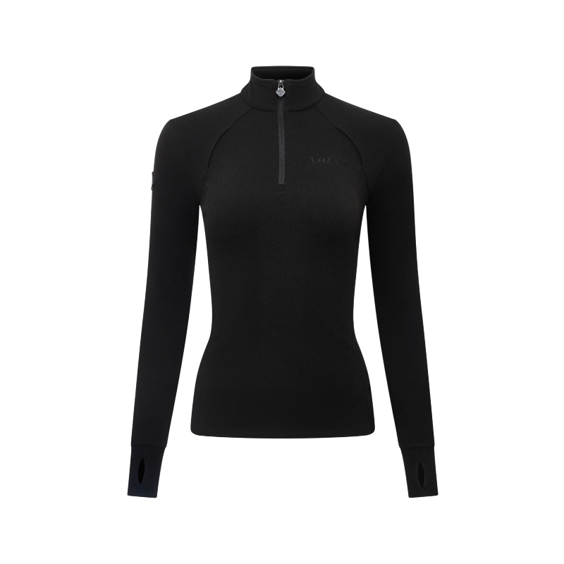 Lemieux - Women's black zip collar polar baselayer Frances 