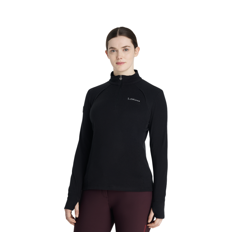 Lemieux - Women's black zip collar polar baselayer Frances 