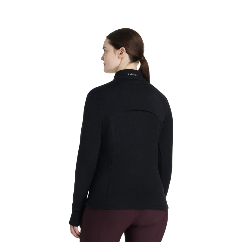 Lemieux - Women's black zip collar polar baselayer Frances 