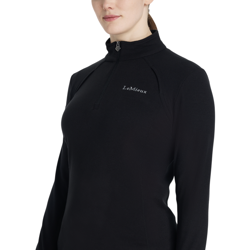Lemieux - Women's black zip collar polar baselayer Frances 
