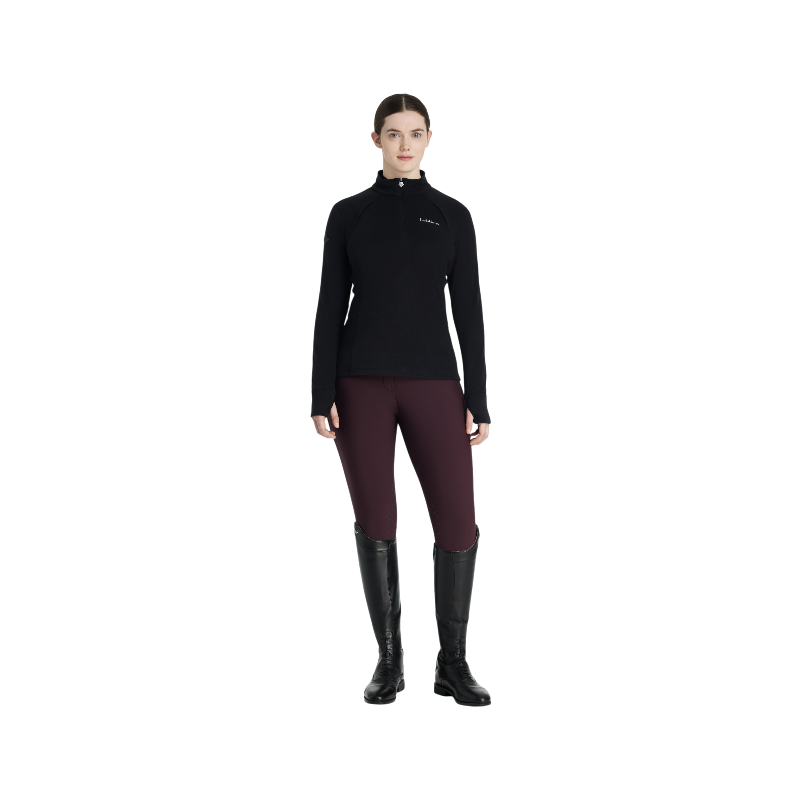 Lemieux - Women's black zip collar polar baselayer Frances 