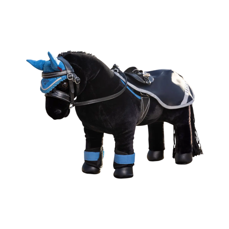Lemieux - Couvre-reins pour Toy Pony marine/ gris
