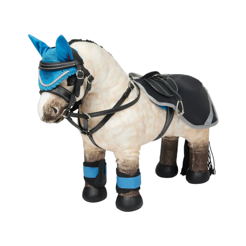 Lemieux - Couvre-reins pour Toy Pony marine/ gris