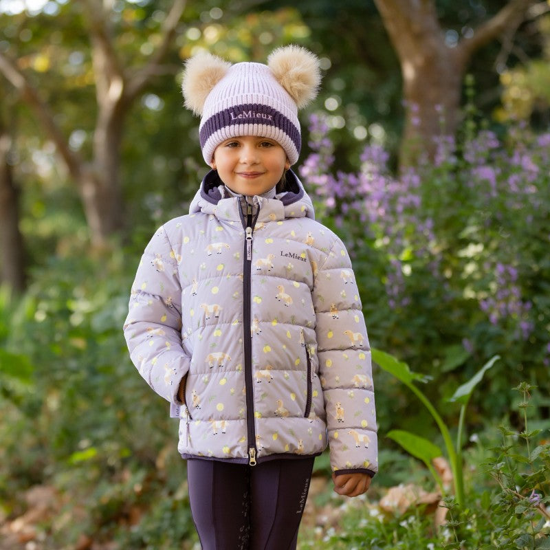 Lemieux - Kids down jacket Mini printed Lilo lilac 