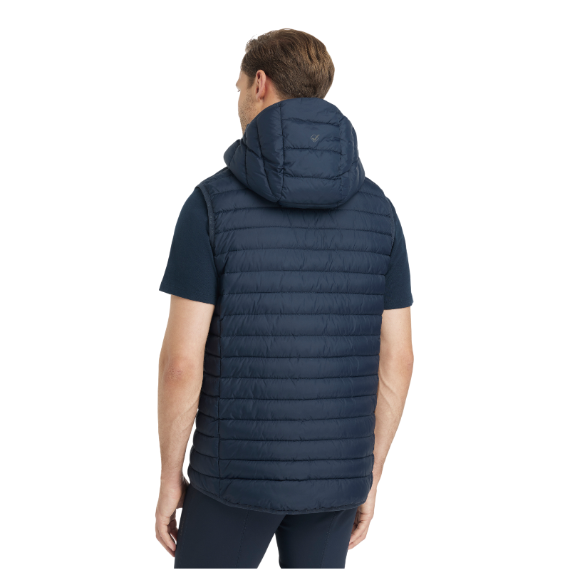 Lemieux - Men's navy hooded sleeveless down jacket 