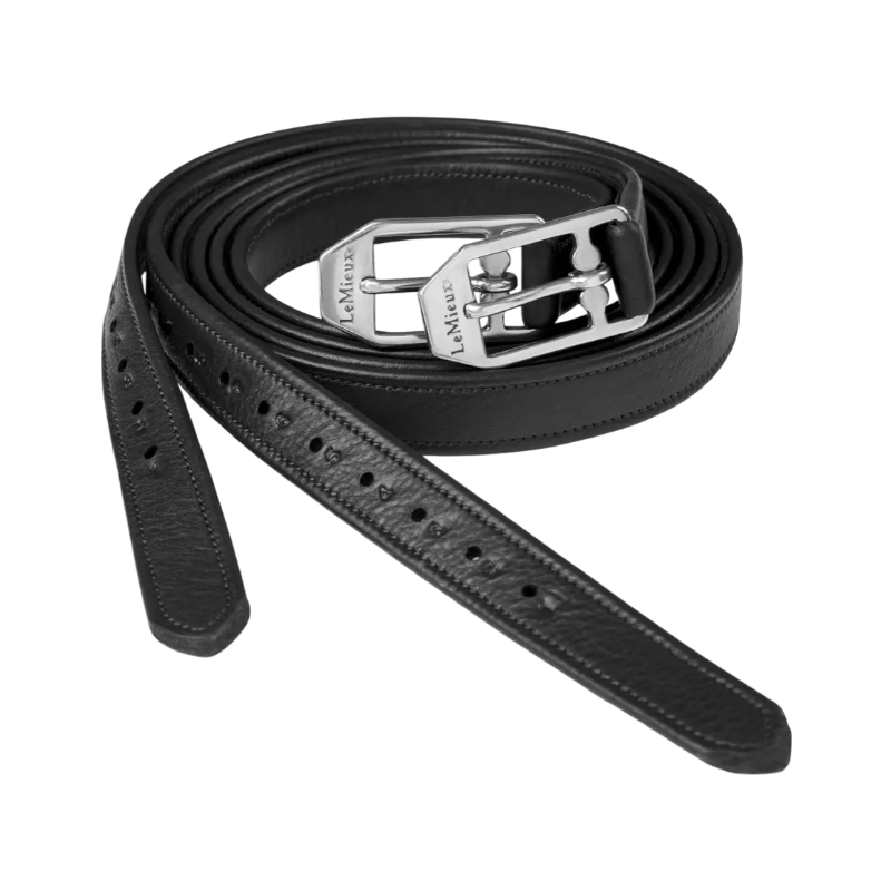 Lemieux - Arika Black Leather Stirrup Leathers | - Ohlala