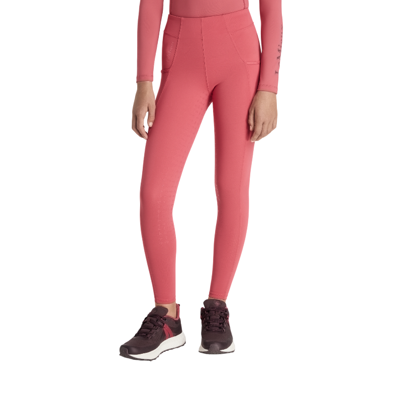 Lemieux - Pull-on riding leggings for girls Young Rider Orla cranberry 