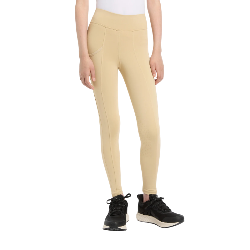 Lemieux - Beige Pull-on Junior Young Rider girls' equestrian leggings 