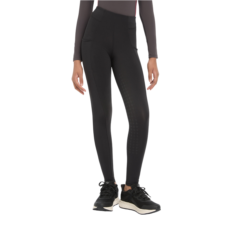 Lemieux - Black Pull-on Riding Leggings for Girls Orla Young Rider 