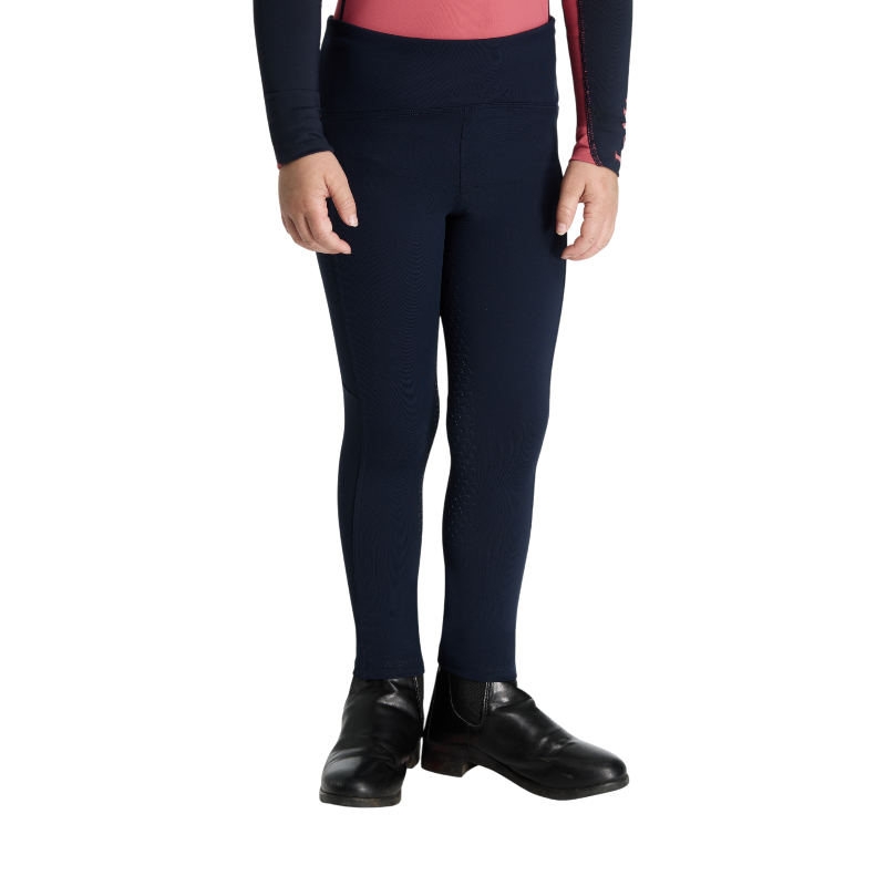 Lemieux - Nora Mini navy brushed Pull-on girl's riding leggings | - Ohlala