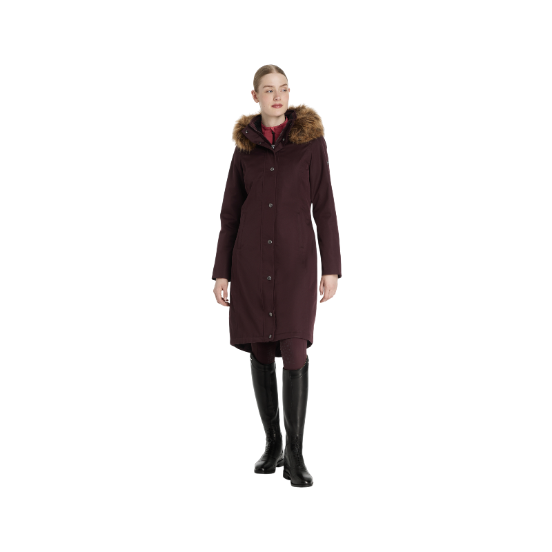 LeMieux - Lange wasserdichte Damenreitjacke Anya damson | - Ohlala