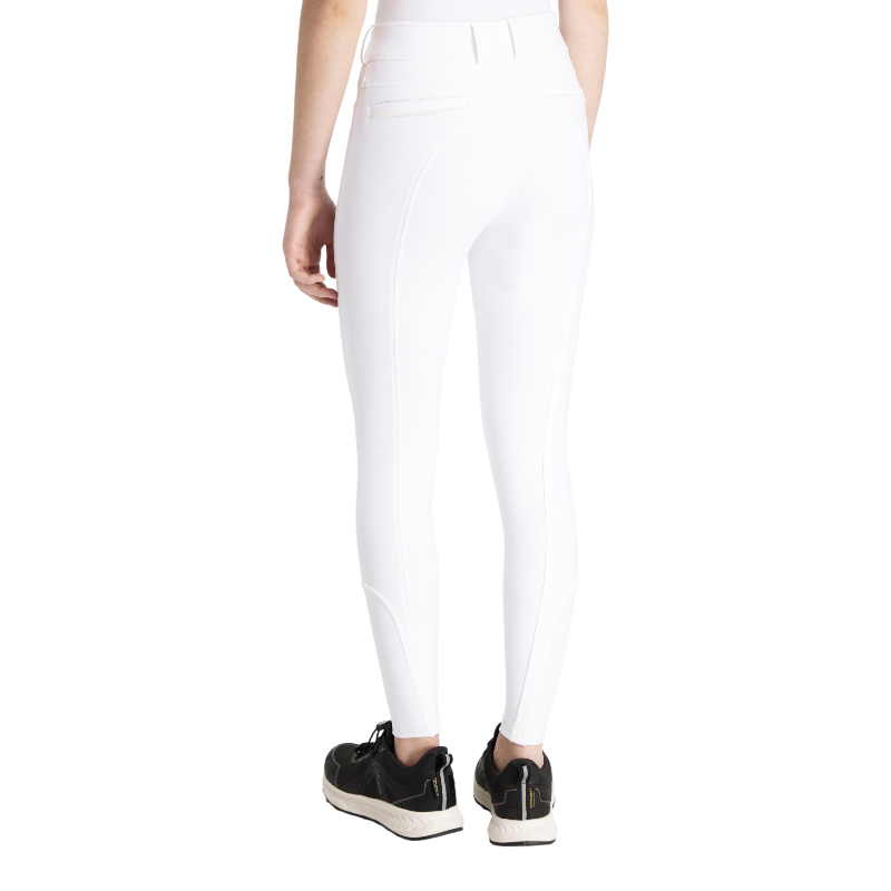 Lemieux - Young Rider Izzy white girls' riding pants with knee grip 