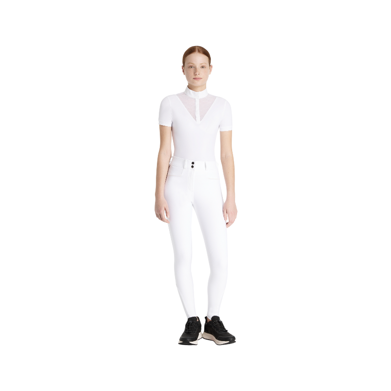 Lemieux - Young Rider Izzy white girls' riding pants with knee grip 