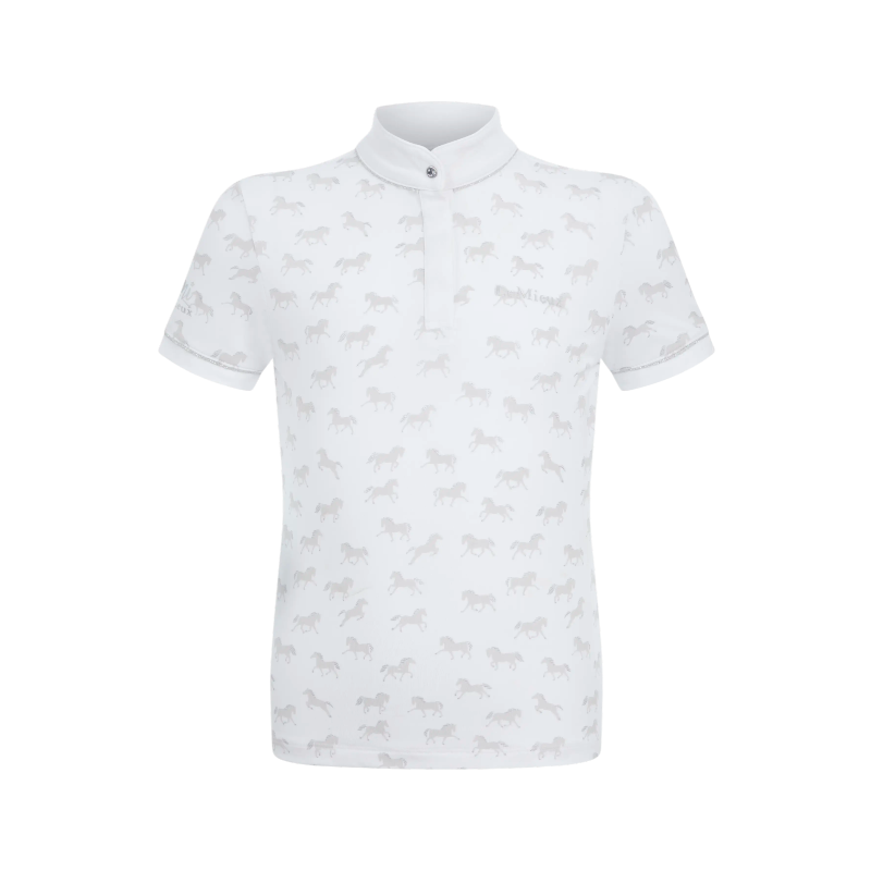 Lemieux - Mini Bella white competition polo for girls 