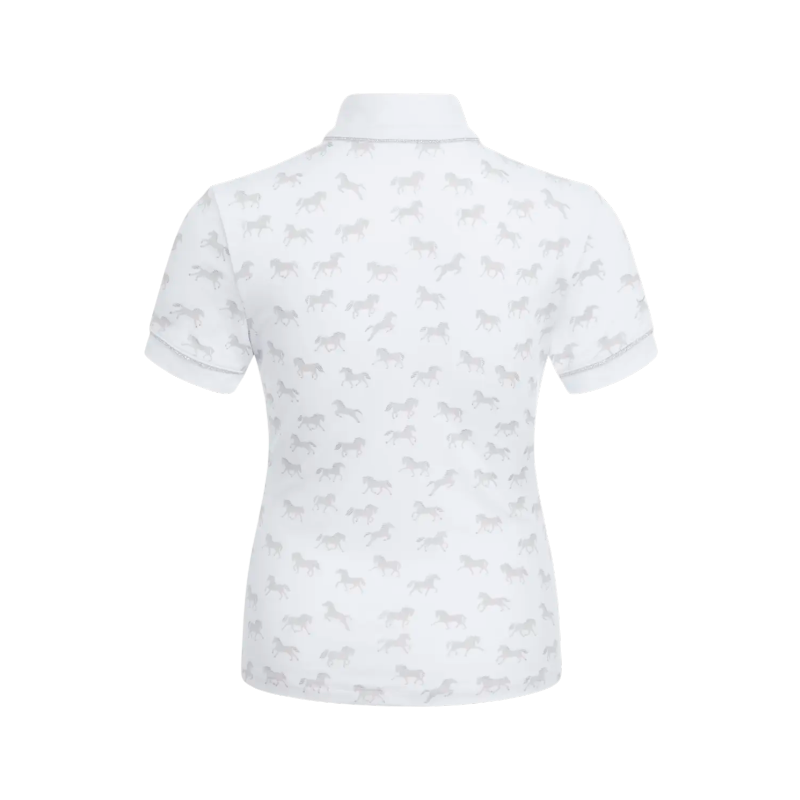 Lemieux - Mini Bella white competition polo for girls 
