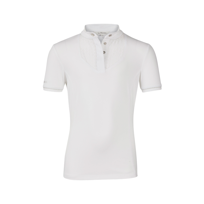 Lemieux - Junior Young Rider short sleeve competition polo Belle white 