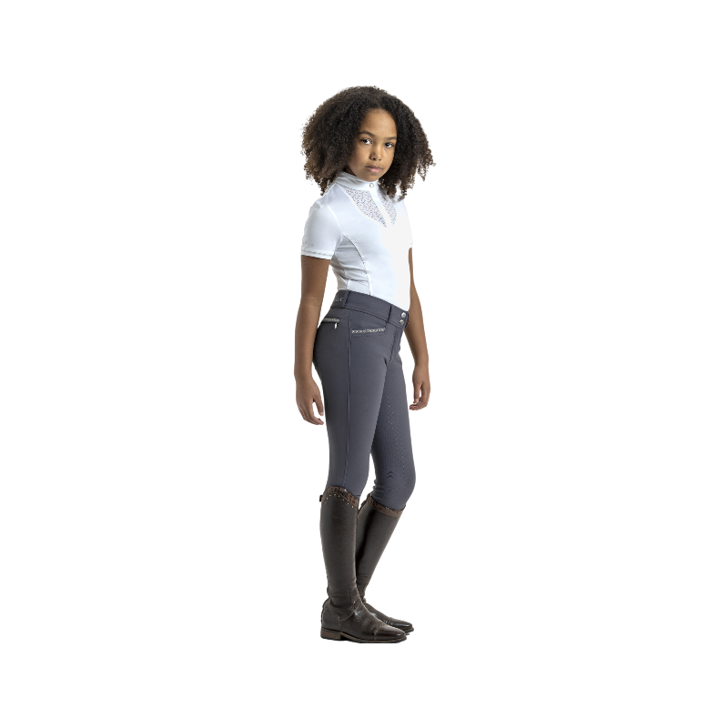 Lemieux - Junior Young Rider short sleeve competition polo Belle white 