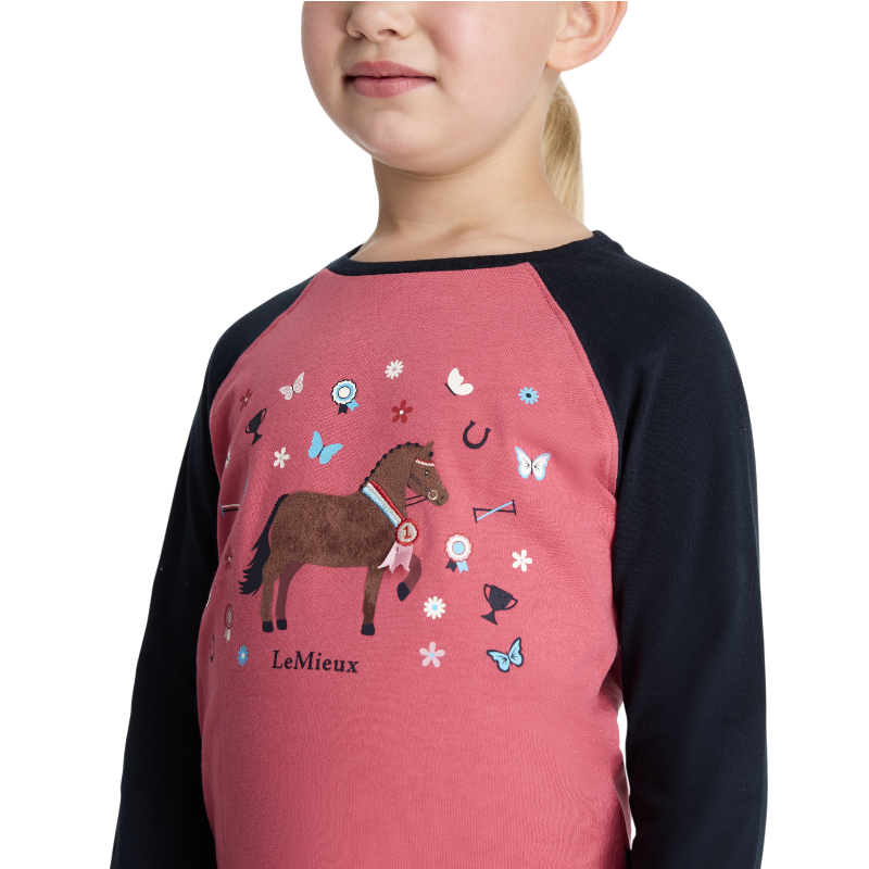 Lemieux - Long sleeve children's T-shirt Chancer Mini Jamie cranberry 
