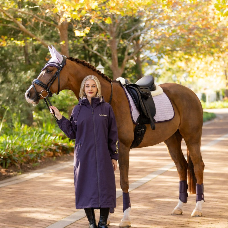 Lemieux - Square dressage pad suedine merinos+ lilac | - Ohlala