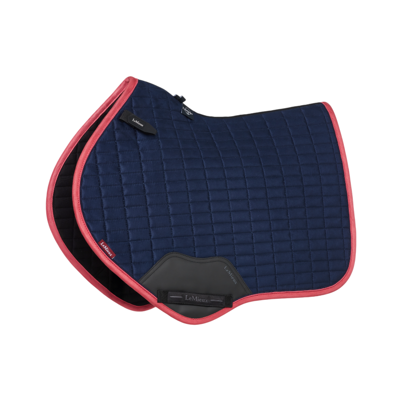 Lemieux - saddle pad Marine/cranberry suede square 