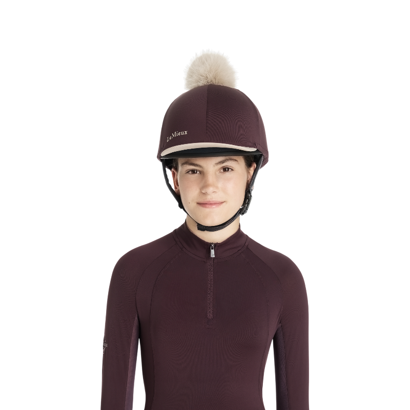 Lemieux - Removable pompom helmet toque Classic damson 