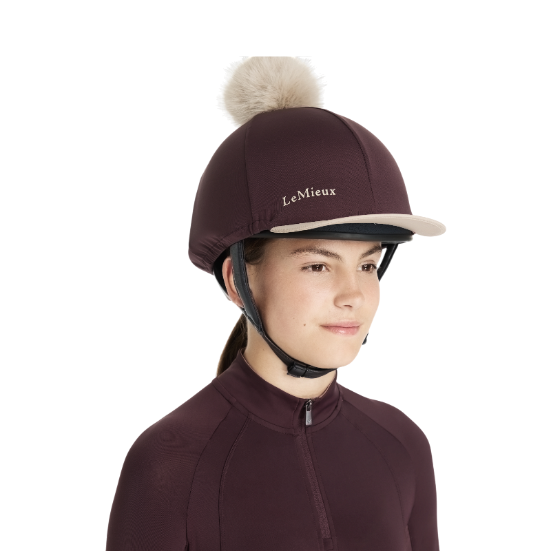 Lemieux - Removable pompom helmet toque Classic damson 