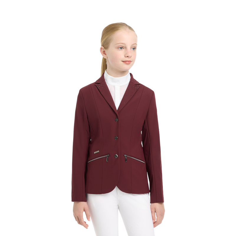 Lemieux - Junior Pro competition jacket for girls in burgundy 