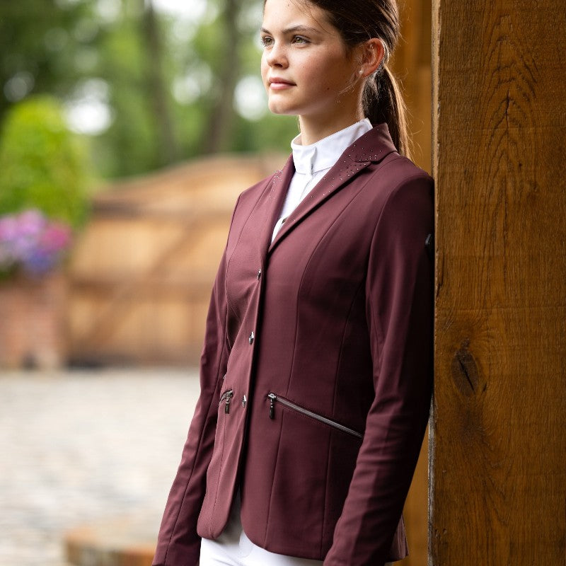 Lemieux - Junior Pro competition jacket for girls in burgundy 