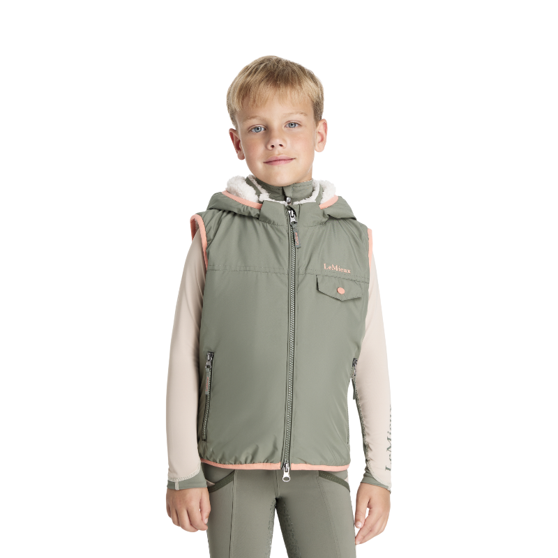 Lemieux - Mini George rosemary sleeveless jacket for kids 