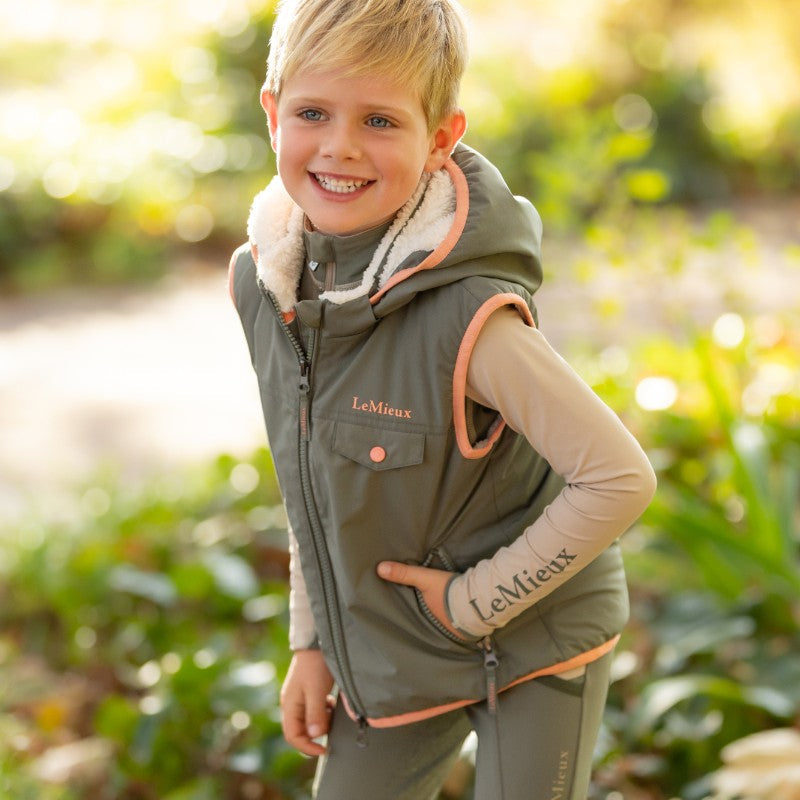 Lemieux - Mini George rosemary sleeveless jacket for kids 