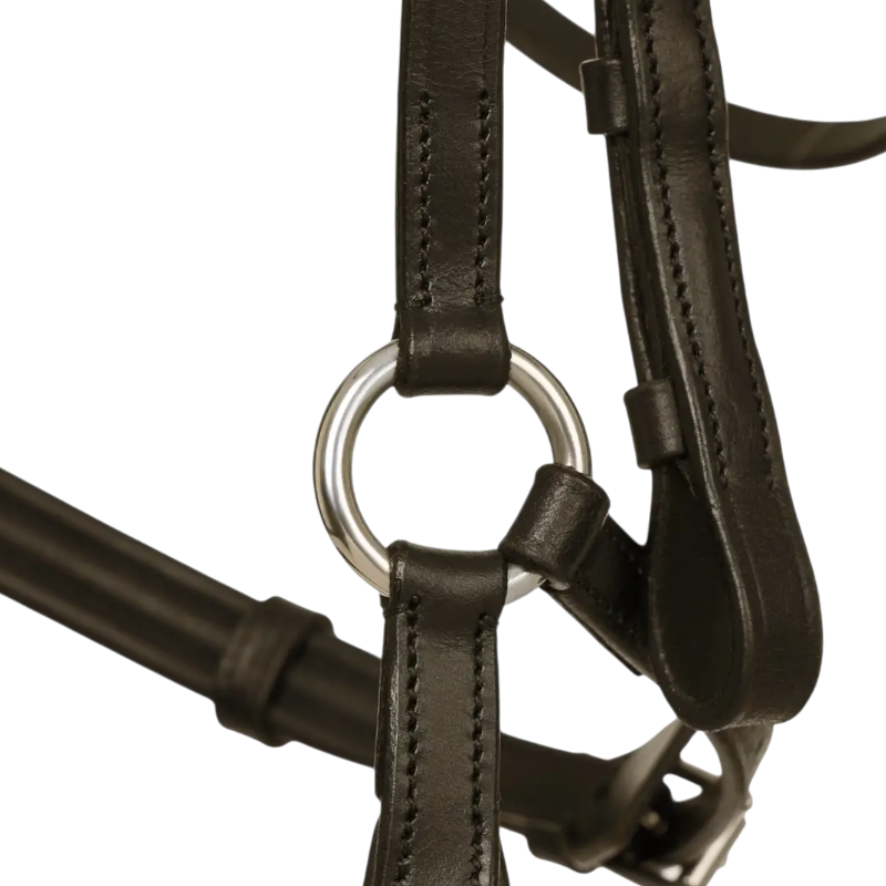 Lemieux - Bridon Arika muserolle basse marron/ argent