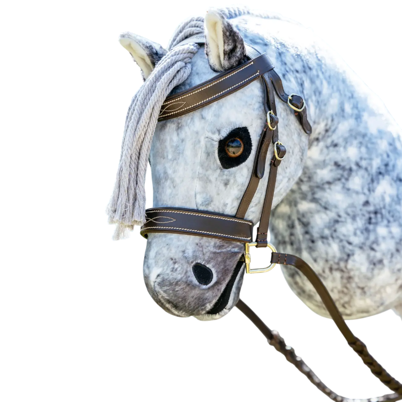 Lemieux - Bridle for hobby horse Hunter brown 