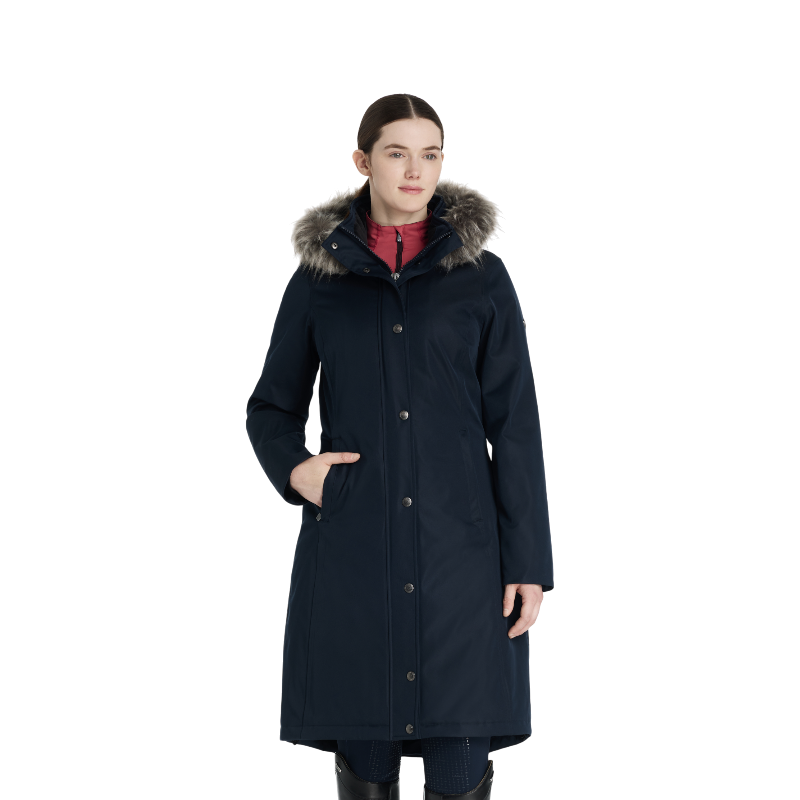 LeMieux - Women's long waterproof riding coat Anya navy | - Ohlala