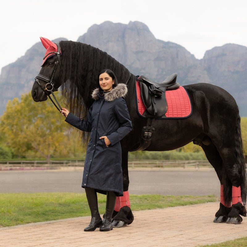 LeMieux - Anya navy women's long waterproof riding coat | - Ohlala