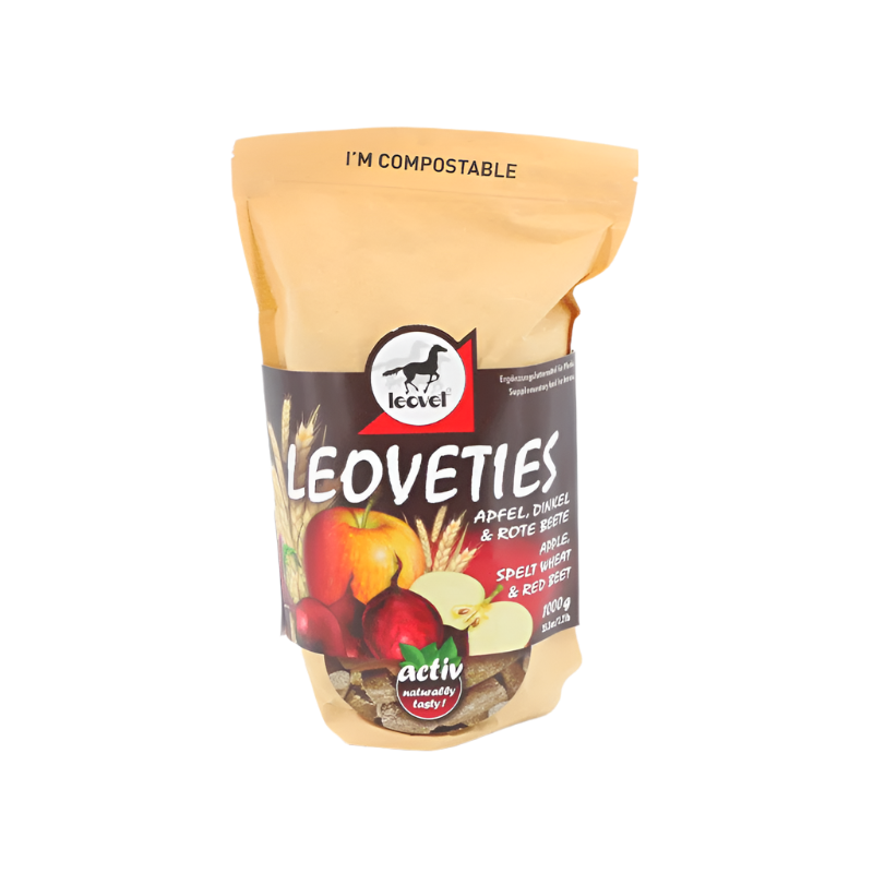 Leovet - Friandises pour chevaux Leoveties pomme blé et betterave rouge 1 kg