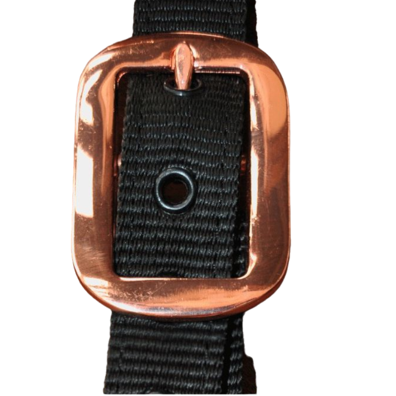 Flags &amp; Cup - Horse halter nylon and black leather / rose gold
