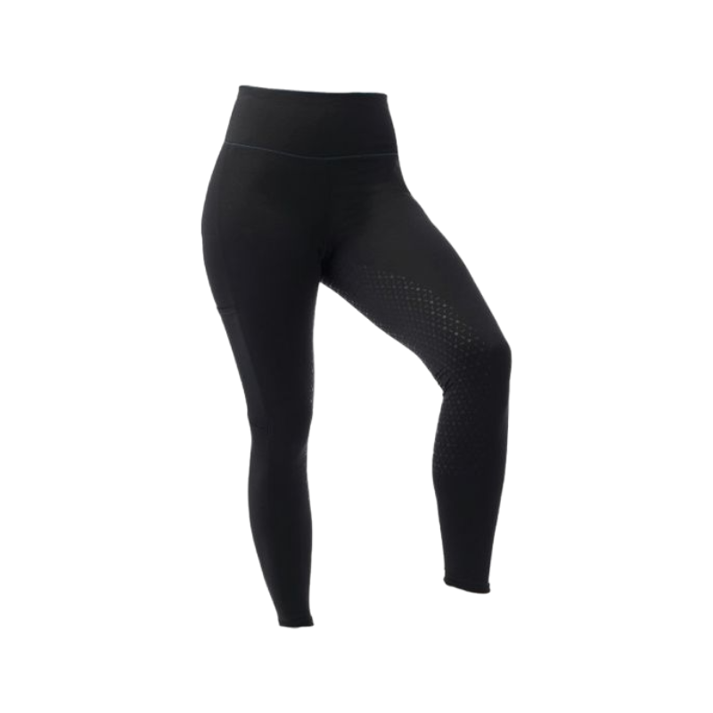 Equithème - Legging d'équitation femme full grip Lyly noir