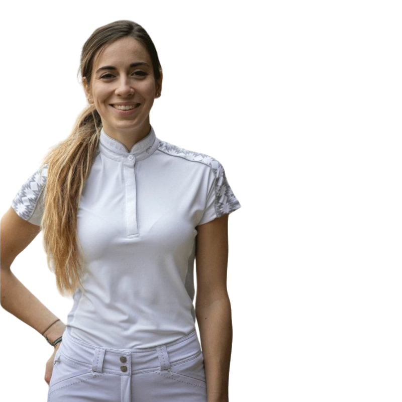 Pénélope Store - White Anaïs short-sleeved polo shirt