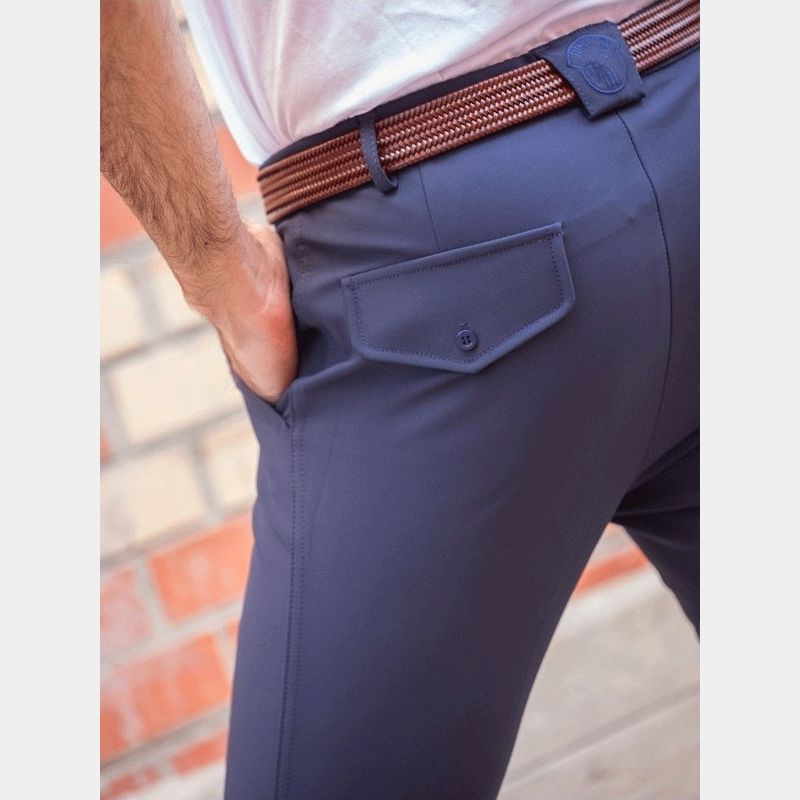 Jump'in - Pantalon d'équitation homme à pinces Tom marine | - Ohlala