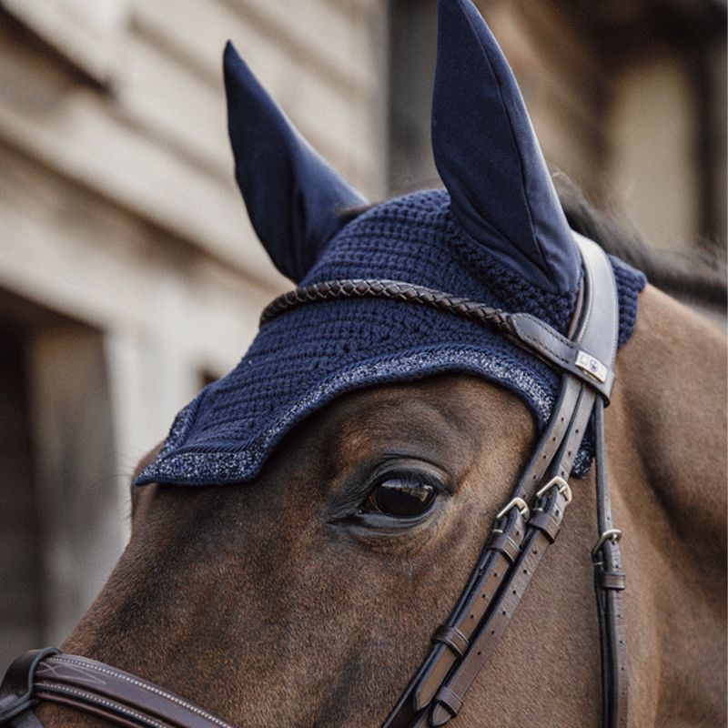 Kentucky Horsewear - Bonnet pour cheval Wellington Glitter Stone marine | - Ohlala