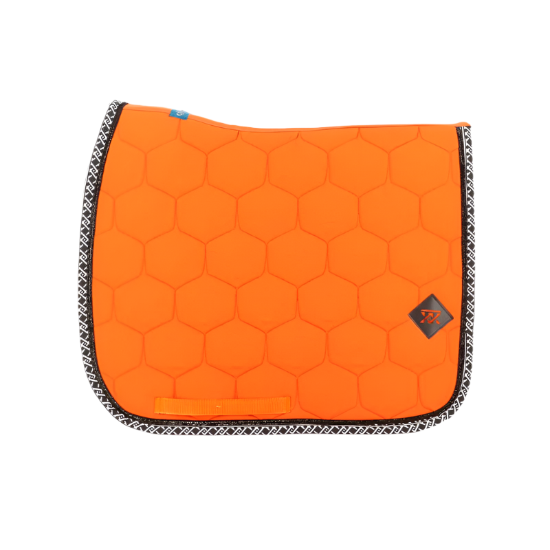 Oxxer - Tapis de dressage Monogramme orange/ noir