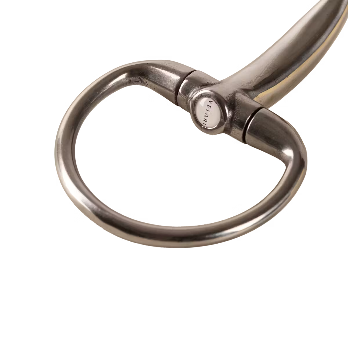 Velari - Stainless steel double-jointed eggbutt snaffle 14mm | - Ohlala