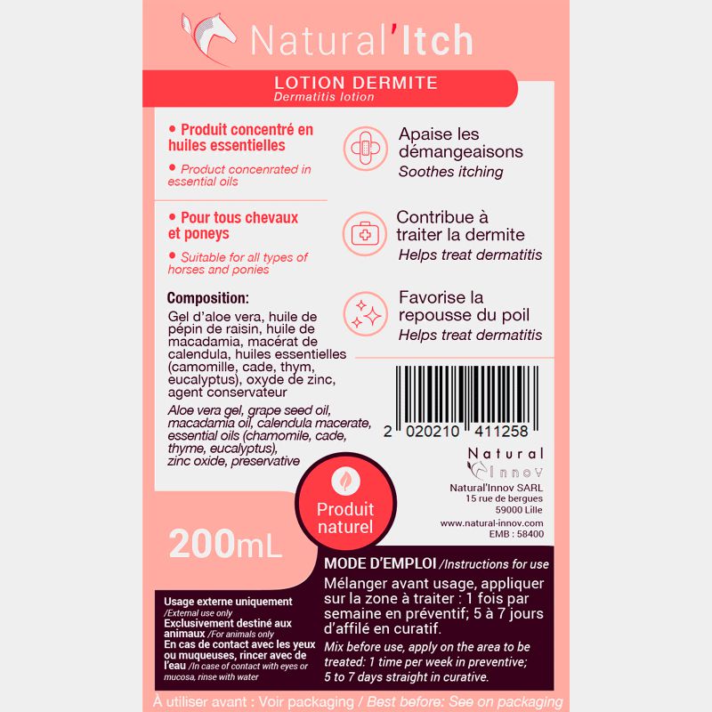 Natural' Innov - Lotion dermite Natural'Itch 200ml | - Ohlala
