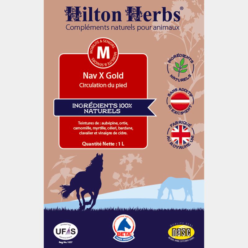 Hilton Herbs - Compléments alimentaire Fourbure & Naviculaire NAV X GOLD 1L | - Ohlala