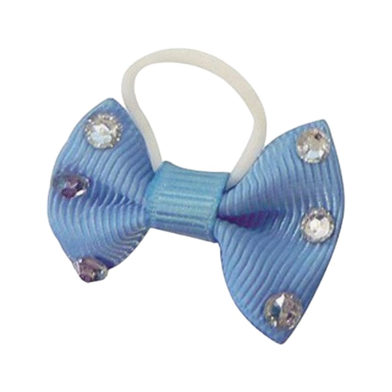 Equithème - Braiding bows with transparent sky rhinestones