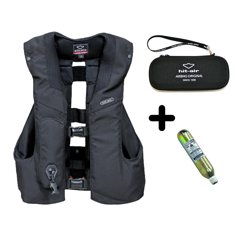 Hit Air - Complete airbag vest pack MLV3 black + case + cartridge 
